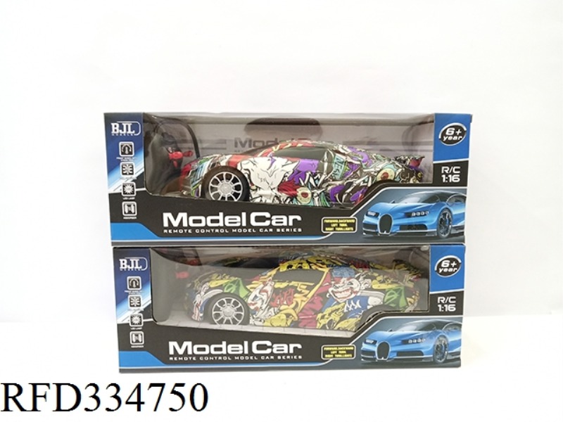 1:16 FOUR-WAY NEW BUGATTI (GRAFFITI BOARD) WITH LIGHT