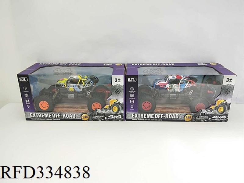 1:18 FOUR-PASS OFF-ROAD SKELETON CLIMBING CAR WITH LIGHT