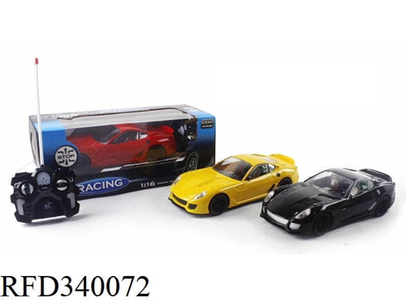 1:16 SIMULATION FOUR-WAY REMOTE CONTROL CAR WITH LIGHTS (RED, YELLOW AND BLACK) THREE COLORS