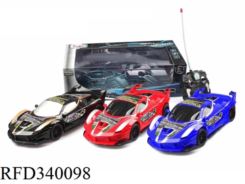 1:16 SIMULATION FOUR-WAY REMOTE CONTROL CAR WITH LIGHT RACING LOGO