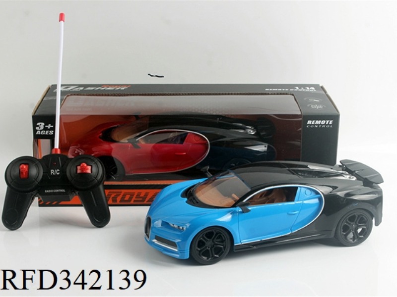 1:14 FOUR-WAY LIGHT
BUGATTI REMOTE CONTROL CAR/NOT INCLUDED
ELECTRICITY