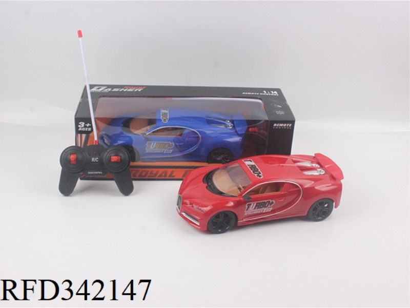 1:14 FOUR-WAY LIGHT
BUGATTI PAD PRINTING REMOTE
CONTROL CAR
(DISTRIBUTION)/NOT INCLUDED
ELECTRIC