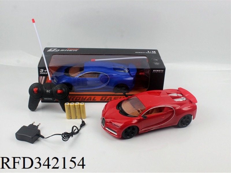 1:14 FOUR-WAY LIGHT
BUGATTI
CHIRON REMOTE CONTROL CAR
(DISTRIBUTION)/PACKAGE ELECTRICITY