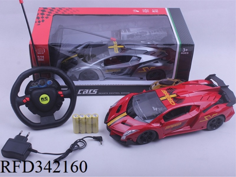 1:14 FOUR-WAY LIGHT
LAMBORGHINI
REMOTE CONTROL CAR
STEERING WHEEL REMOTE CONTROL
(DISTRIBUTION)/