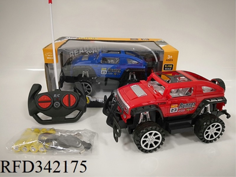 1:16 FOUR-PASS PAD PRINTING
BIGFOOT OFF-ROAD REMOTE CONTROL
CAR
(WITH USB CHARGING)/INCLUDE BATTE