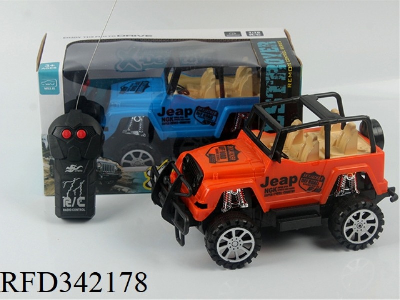 1:16 TWO PASS BIG FEET
JEEP OFF-ROAD REMOTE CONTROL
CAR/NOT INCLUDED
ELECTRICITY