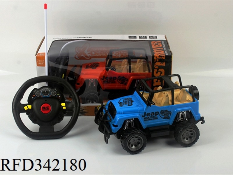 1:16 FOUR-PASS WITH LIGHT
BAREFOOT JEEP
WILD REMOTE CONTROL CAR
(STEERING WHEEL REMOTE CONTROL
)