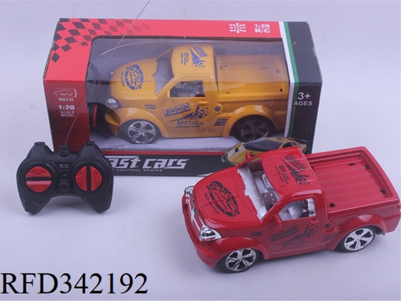 1:20 FOUR-WAY PICKUP
REMOTE CONTROL CAR/NOT INCLUDED
ELECTRICITY