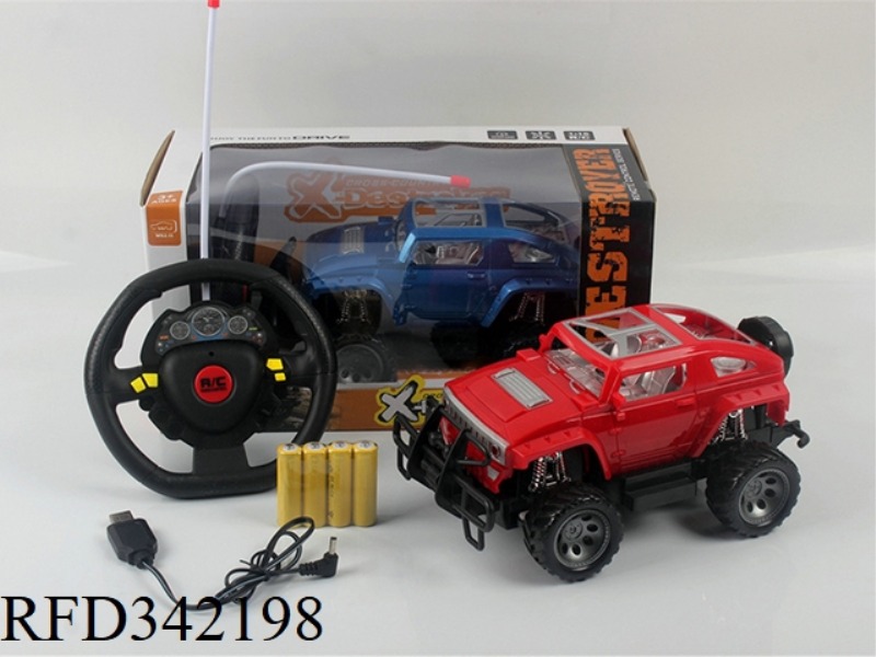 1:16 FOUR-PASS WITH LIGHT
BAREFOOT HUMMER
WILD REMOTE CONTROL CAR
(STEERING WHEEL REMOTE CONTROL