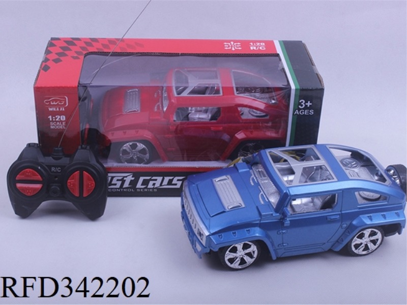 1:20 FOUR-WAY HUMMER
REMOTE CONTROL CAR/NOT INCLUDED
ELECTRICITY
