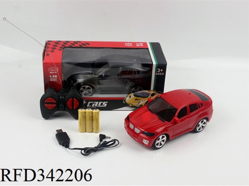 1:20 FOUR-WAY BMW
X6 REMOTE CONTROL CAR
(WITH USB CHARGING)/INCLUDE BATTERY