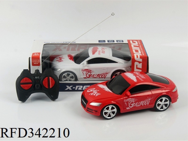 1:20 FOUR-WAY REMOTE CONTROL
PAD PRINTING AUDI TT RUN
CAR/NOT INCLUDED
ELECTRICITY