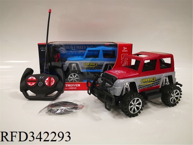 1:16 FOUR-WAY BIG WHEEL
CHEROKEE REMOTE CONTROL CAR