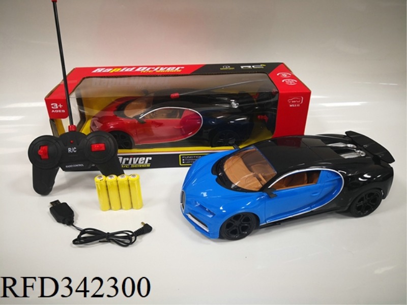 1:14 FOUR-WAY LIGHT
BUGATTI REMOTE CONTROL CAR/PACKAGE BATTERY