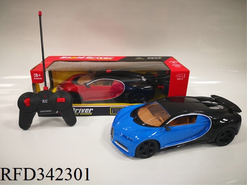 1:14 FOUR-WAY LIGHT
BUGATTI REMOTE CONTROL CAR/NOT INCLUDED
ELECTRICITY