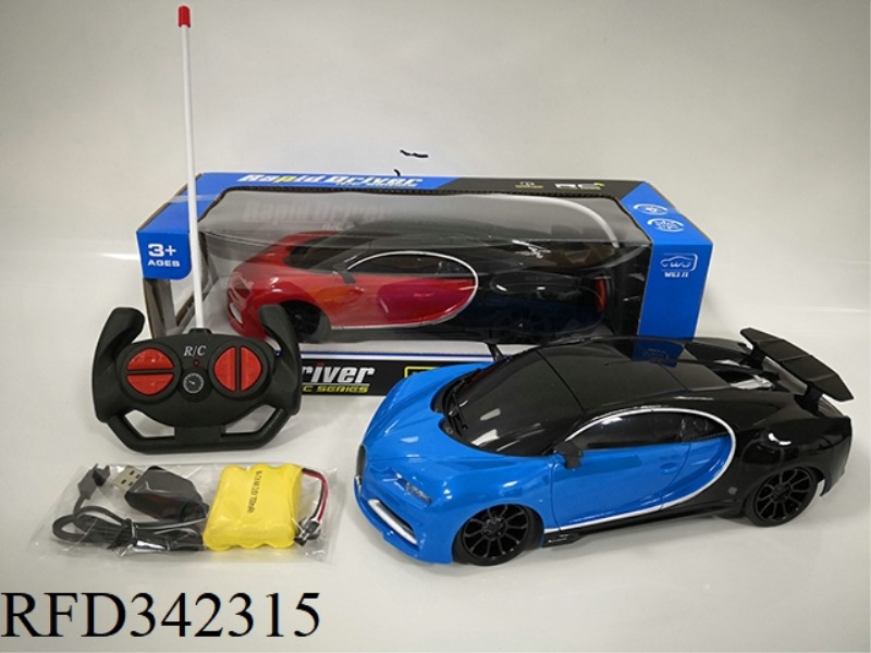 1:16 FOUR-WAY LIGHT
BUGATTI REMOTE CONTROL CAR
(WITH USB CHARGING)/INCLUDE BATTERY