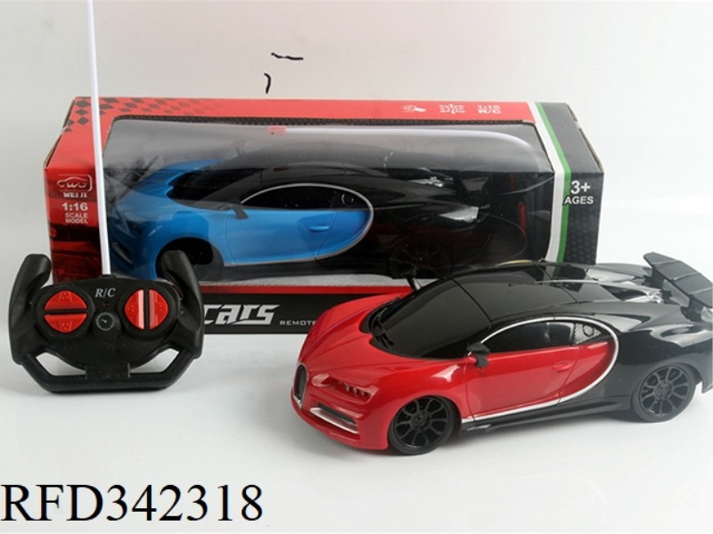 1:16 FOUR-WAY LIGHT
BUGATTI REMOTE CONTROL CAR/NOT INCLUDED
ELECTRICITY