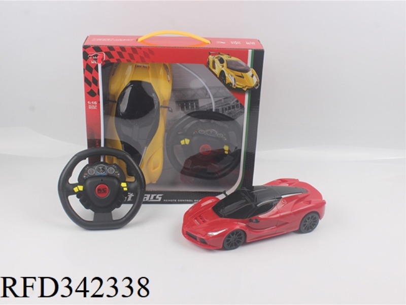 1:16 FOUR-WAY LIGHT
LA FERRARI REMOTE
CAR
STEERING WHEEL REMOTE CONTROL/NOT INCLUDED
ELECTRICITY
