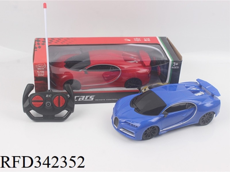 1:16 FOUR-WAY LIGHT
BUGATTI
CHIRON REMOTE CONTROL CAR/NOT INCLUDED
ELECTRICITY