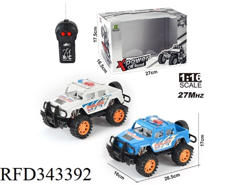 1:16 TWO-WAY REMOTE CONTROL HUMMER OFF-ROAD OPEN TOP POLICE CAR