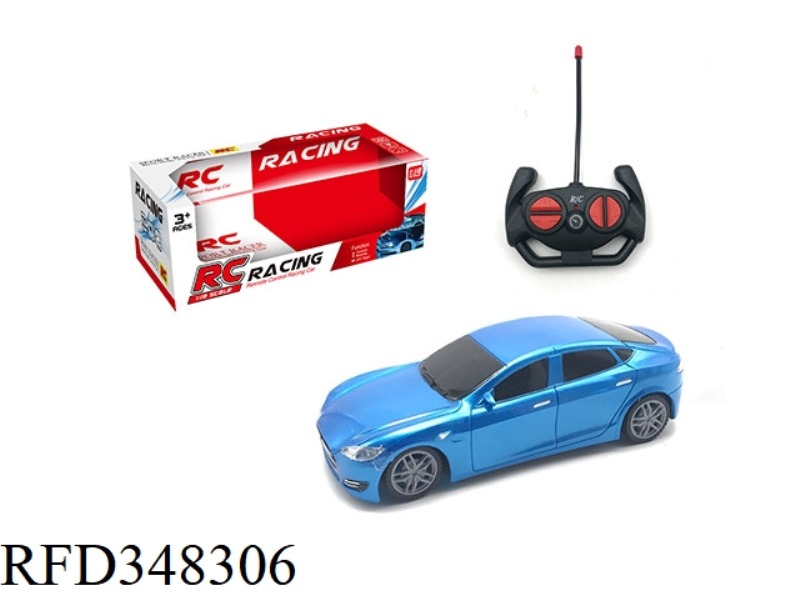 1:18 TESLA 4-WAY REMOTE CONTROL CAR MODEL 27MHZ (NOT INCLUDE)