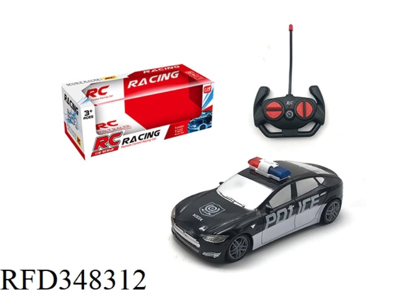 1:18 TESLA 4-WAY REMOTE CONTROL POLICE CAR 27MHZ (NOT INCLUDE)