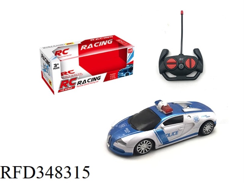 1:18 BUGATTI 4-WAY REMOTE CONTROL POLICE CAR 27MHZ (NOT INCLUDE)