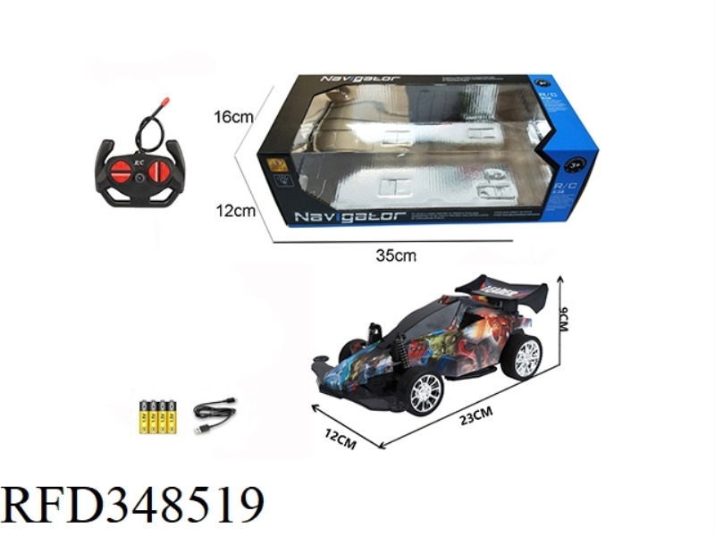 1:16 FOUR-WAY REMOTE CONTROL FOUR-WHEEL DRIVE WITH LIGHTS (AVENGERS)