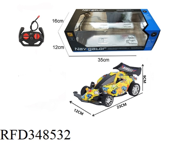 1:16 FOUR-WAY REMOTE CONTROL FOUR-WHEEL DRIVE CAR WITH LIGHT (GRAFFITI)