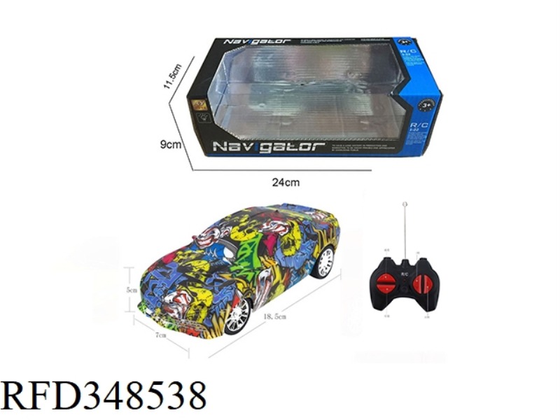 1:24 FOUR-WAY GRAFFITI REMOTE CONTROL CAR (WITH LIGHT)