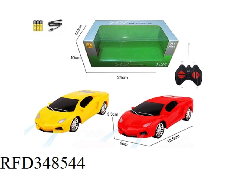 1:24 FOUR-WAY WIRELESS SIMULATION LAMBORGHINI REMOTE CONTROL CAR (WITH LIGHT)