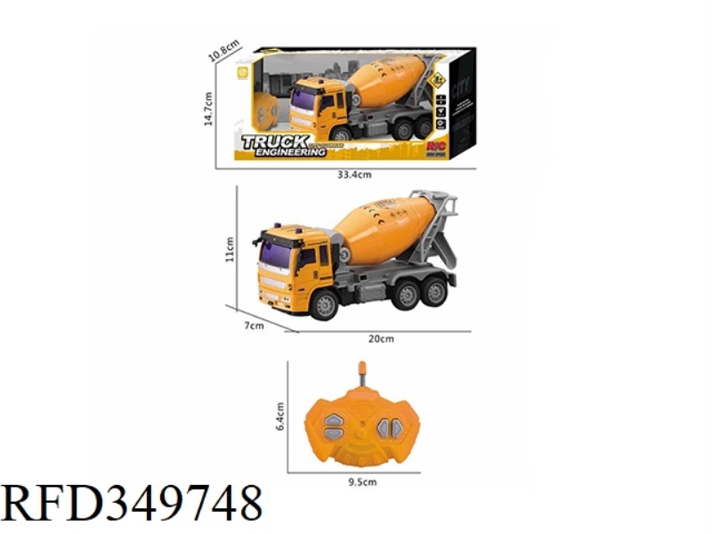 1:30 FOUR-WAY LIGHT REMOTE CONTROL MIXER TRUCK