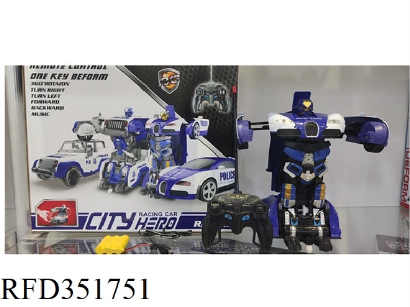 REMOTE CONTROL ONE-KEY VARIANT REMOTE CONTROL SIMULATION POLICE CAR
