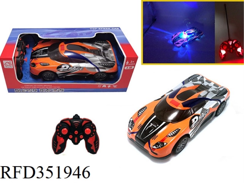 1:14 FOUR-CHANNEL REMOTE CONTROL CAR 5D LIGHT KOENIGSEGG-ORANGE