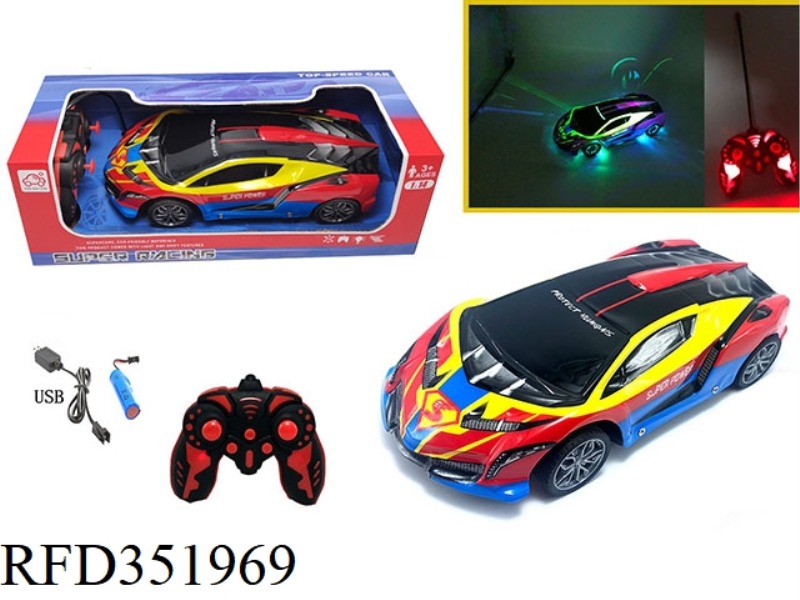 1:14 FOUR-CHANNEL REMOTE CONTROL CAR COLORFUL LIGHTS LAMBORGHINI-SUPER