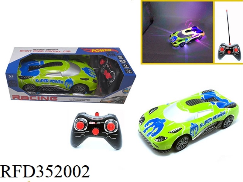 1:16 2.4G FOUR-CHANNEL REMOTE CONTROL CAR COLORFUL LIGHTS KOENIGSEGG-GREEN
