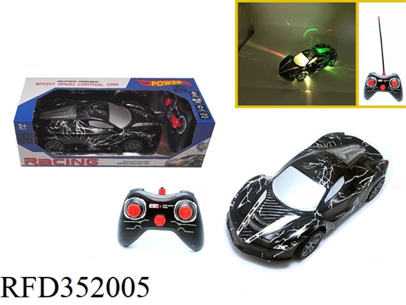 1:16 2.4G FOUR-CHANNEL REMOTE CONTROL CAR WITH COLORFUL LIGHTS FERRARI-BLACK