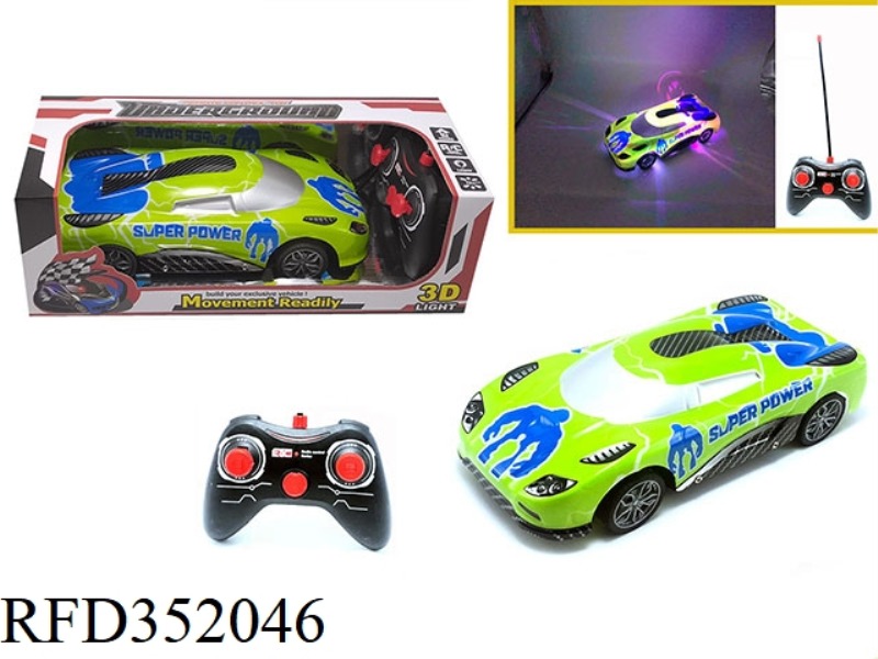 1:16 FOUR-CHANNEL PVC ENVIRONMENTAL PROTECTION CAR SHELL REMOTE CONTROL CAR COLORFUL LIGHT KOENIGSEG