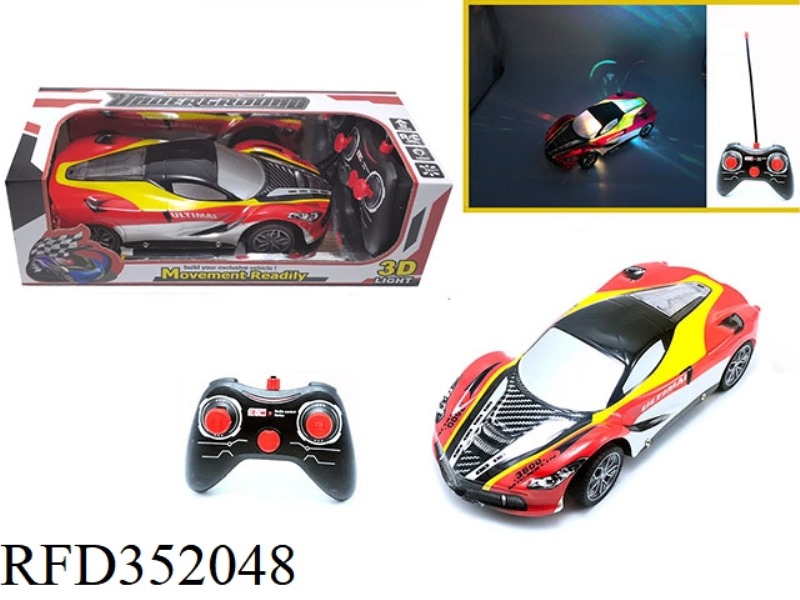 1:16 FOUR-CHANNEL PVC ENVIRONMENTAL PROTECTION CAR SHELL REMOTE CONTROL CAR COLORFUL LIGHTS FERRARI-