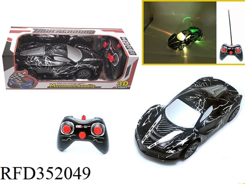 1:16 FOUR-CHANNEL PVC ENVIRONMENTAL PROTECTION CAR SHELL REMOTE CONTROL CAR COLORFUL LIGHT FERRARI-B