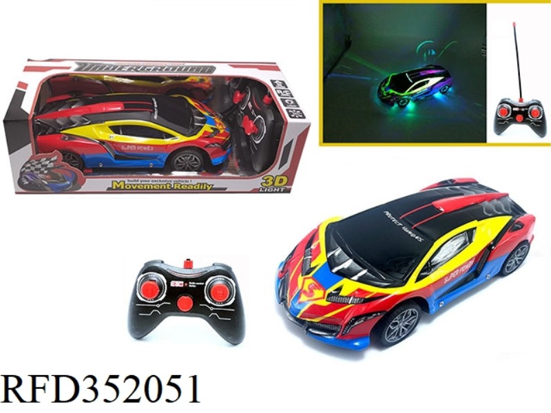 1:16 FOUR-CHANNEL PVC ENVIRONMENTAL PROTECTION CAR SHELL REMOTE CONTROL CAR COLORFUL LIGHTS LAMBORGH