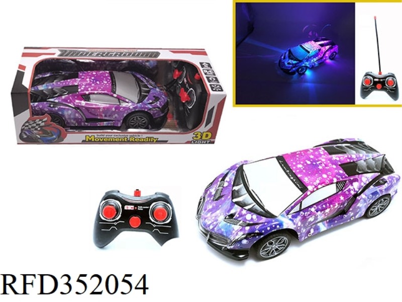1:16 FOUR-CHANNEL PVC ENVIRONMENTAL PROTECTION CAR SHELL REMOTE CONTROL CAR COLORFUL LIGHTS LAMBORGH
