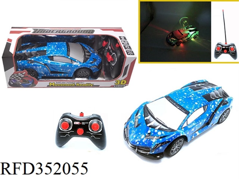 1:16 FOUR-CHANNEL PVC ENVIRONMENTAL PROTECTION CAR SHELL REMOTE CONTROL CAR COLORFUL LIGHTS LAMBORGH