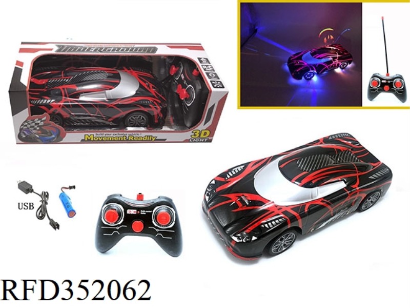 1:16 FOUR-CHANNEL PVC ENVIRONMENTAL PROTECTION CAR SHELL REMOTE CONTROL CAR COLORFUL LIGHTS KOENIGSE