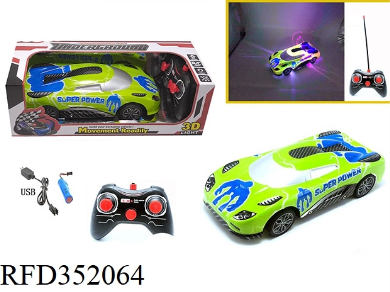 1:16 FOUR-CHANNEL PVC ENVIRONMENTAL PROTECTION CAR SHELL REMOTE CONTROL CAR COLORFUL LIGHTS KOENIGSE