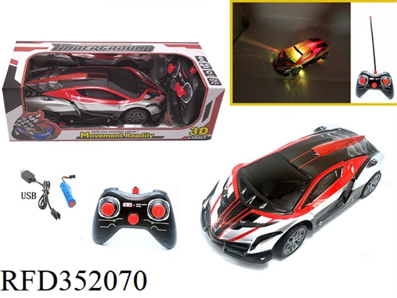 1:16 FOUR-CHANNEL PVC ENVIRONMENTAL PROTECTION CAR SHELL REMOTE CONTROL CAR 3D LIGHTING LAMBORGHINI