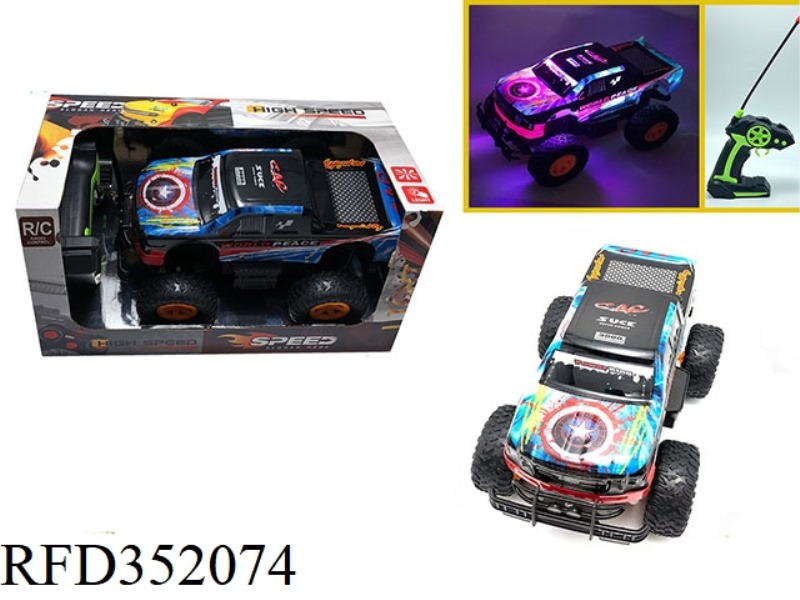 1:16 OFF-ROAD FOUR-CHANNEL LIGHT PVC REMOTE CONTROL CAR PICKUP