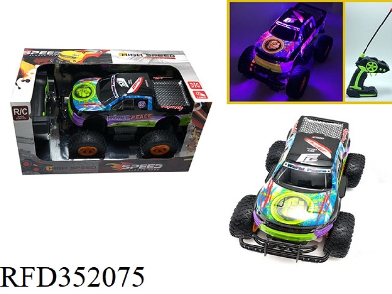 1:16 OFF-ROAD FOUR-CHANNEL LIGHT PVC REMOTE CONTROL CAR PICKUP