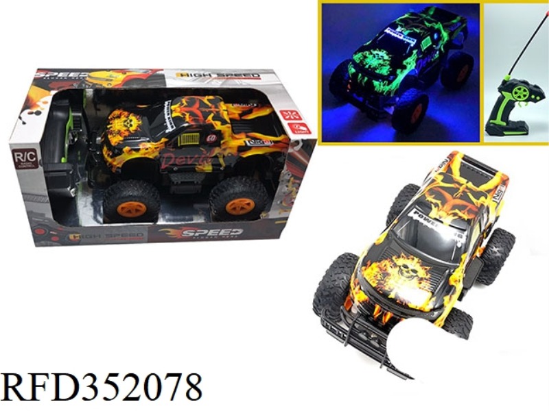 1:16 OFF-ROAD FOUR-CHANNEL LIGHT PVC REMOTE CONTROL CAR PICKUP