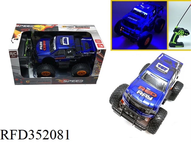 1:16 OFF-ROAD FOUR-CHANNEL LIGHT PVC REMOTE CONTROL CAR PICKUP